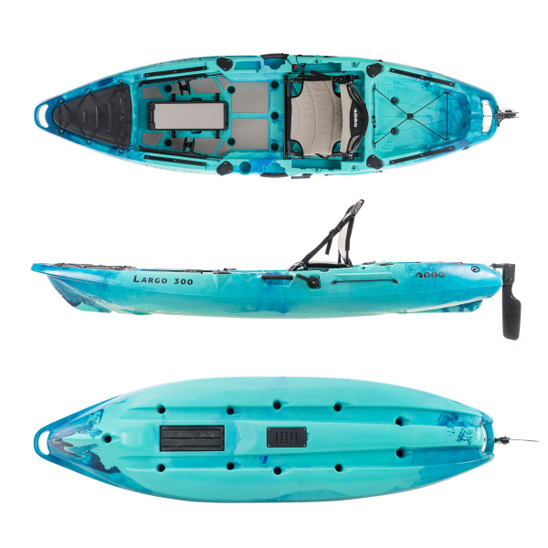 Largo 300 Μονοθέσιο Pedal Kayak ready με αλουμινίου κάθισμα και box | Μπλε-Τυρκουάζ SCK Φωτογραφία 02
