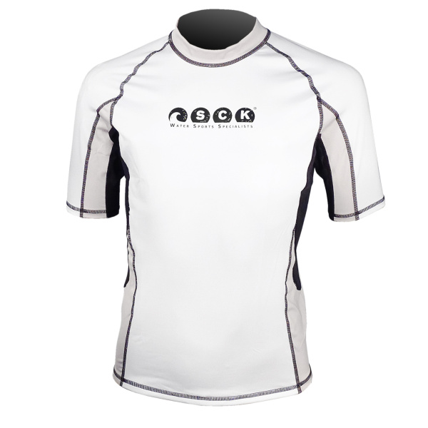 UV50+ αντηλιακή μπλούζα με κοντό μανίκι Άσπρο-Μαύρο SCK Φωτογραφία 01