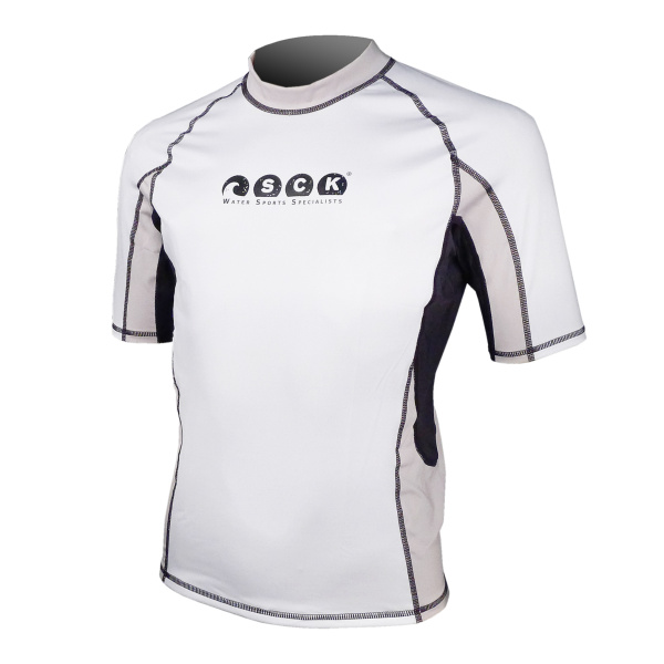 UV50+ αντηλιακή μπλούζα με κοντό μανίκι Άσπρο-Μαύρο SCK Φωτογραφία 02