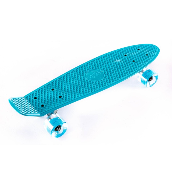 Skateboard Mini cruiser 22.5'' blue with LED wheels / complete set by Fish SCK Φωτογραφία 02