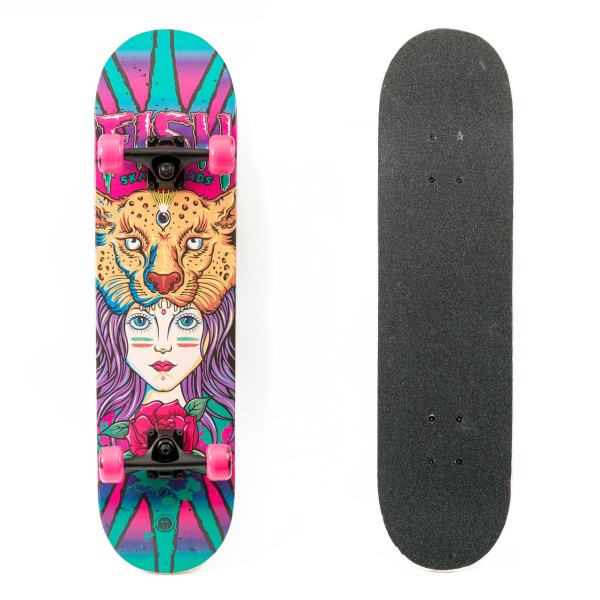 Skateboard 31'' Lion Lady complete set by Fish SCK Φωτογραφία 01