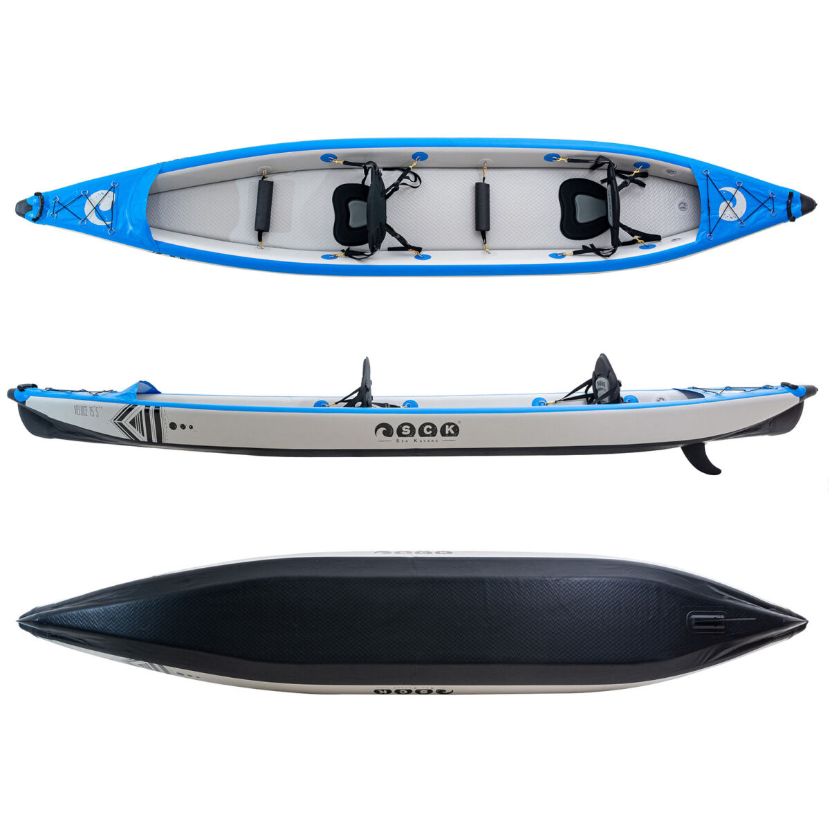 VELOCE 15'5'' Φουσκωτό διθέσιο καγιάκ full drop-stitch SCK Φωτογραφία 01